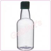 Garrafinhas PVC Cristal 50 ml. tampa reta Verde escuro