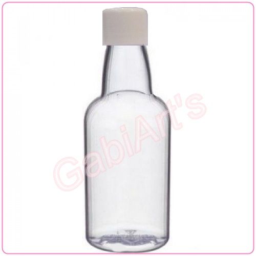 Garrafinhas PVC Cristal 50 ml. tampa reta Branca