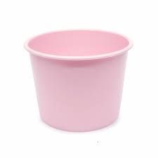 Balde para pipoca de 1,5 Lts na cor Rosa Bebê