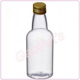 Garrafinhas de PVC Cristal 50 ml. com tampa Dourada