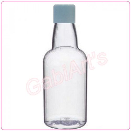 Garrafinhas PVC Cristal 50 ml. tampa reta Azul Bebê