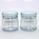 Potinhos 40ml De Vidro Redondo Com Tampa De Metal Branca