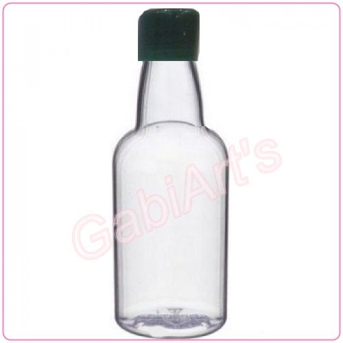 Garrafinhas PVC Cristal 50 ml. tampa reta Verde escuro