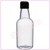Garrafinhas PVC Cristal 50 ml. tampa reta Preta
