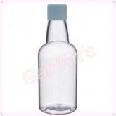 Garrafinhas PVC Cristal 50 ml. tampa reta Azul Bebê