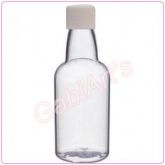 Garrafinhas PVC Cristal 50 ml. tampa reta Branca