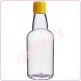 Garrafinhas PVC Cristal 50 ml. tampa reta Amarela